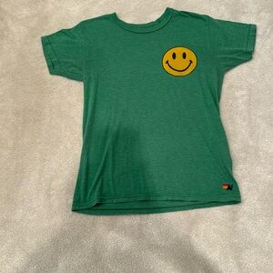 Kids, aviator nation T-shirt, size 14, green. Relatively new, but not pilled